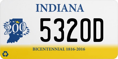 IN license plate 532OD