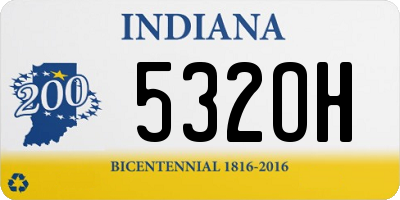 IN license plate 532OH
