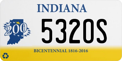 IN license plate 532OS