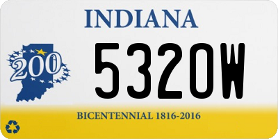 IN license plate 532OW