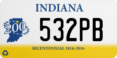 IN license plate 532PB