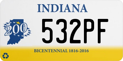 IN license plate 532PF