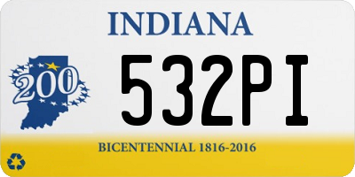 IN license plate 532PI