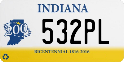 IN license plate 532PL