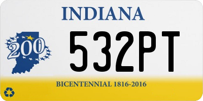 IN license plate 532PT