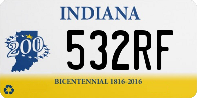 IN license plate 532RF