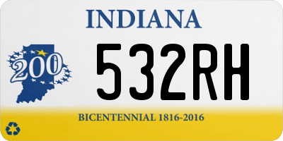 IN license plate 532RH