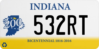 IN license plate 532RT