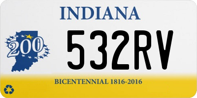 IN license plate 532RV