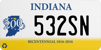 IN license plate 532SN