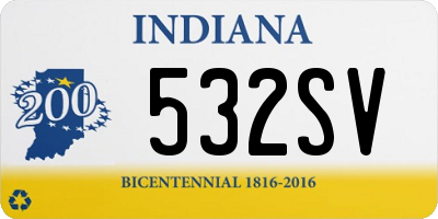 IN license plate 532SV