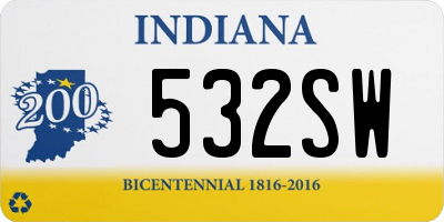 IN license plate 532SW