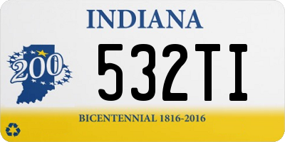 IN license plate 532TI