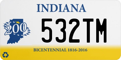 IN license plate 532TM