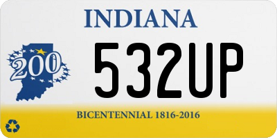 IN license plate 532UP