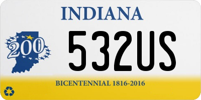 IN license plate 532US