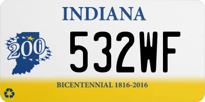 IN license plate 532WF