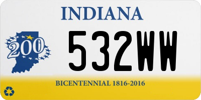 IN license plate 532WW