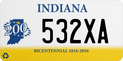 IN license plate 532XA