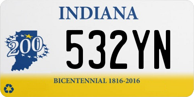 IN license plate 532YN