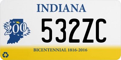 IN license plate 532ZC