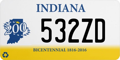 IN license plate 532ZD