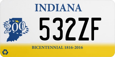 IN license plate 532ZF