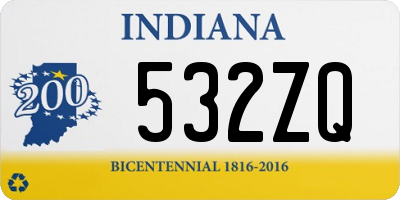 IN license plate 532ZQ