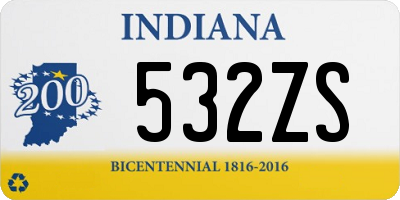 IN license plate 532ZS