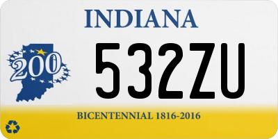 IN license plate 532ZU