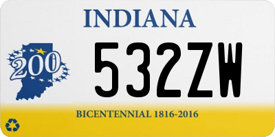 IN license plate 532ZW