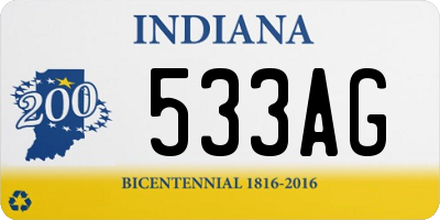 IN license plate 533AG