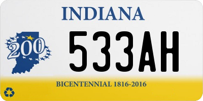 IN license plate 533AH