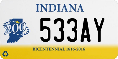 IN license plate 533AY
