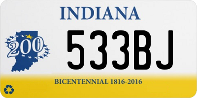 IN license plate 533BJ