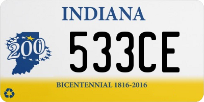 IN license plate 533CE