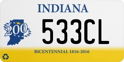 IN license plate 533CL