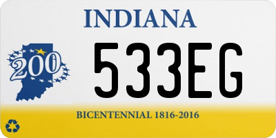 IN license plate 533EG