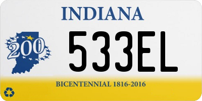 IN license plate 533EL