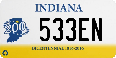 IN license plate 533EN