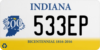 IN license plate 533EP