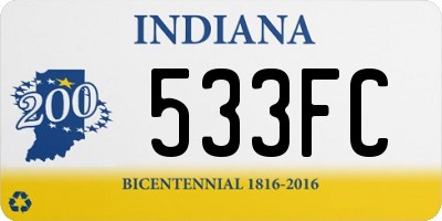 IN license plate 533FC