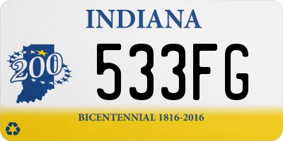 IN license plate 533FG