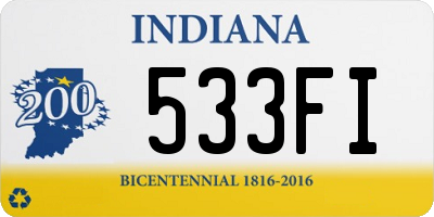 IN license plate 533FI