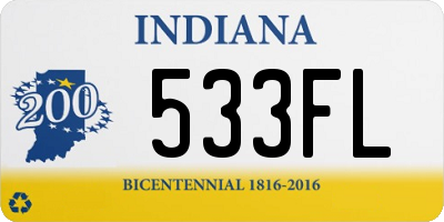 IN license plate 533FL