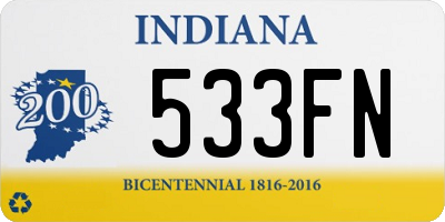 IN license plate 533FN