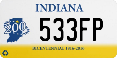 IN license plate 533FP