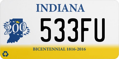 IN license plate 533FU