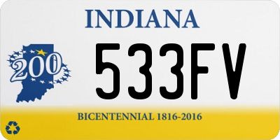 IN license plate 533FV