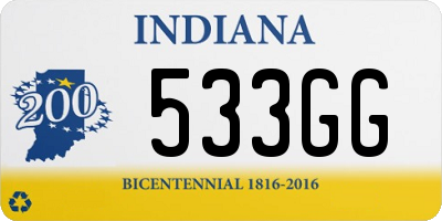 IN license plate 533GG